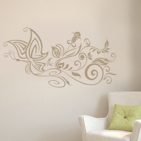 Sticker papillon design