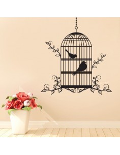Sticker cage à oiseaux