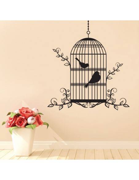 Sticker cage à oiseaux
