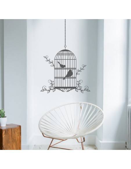 Sticker cage à oiseaux