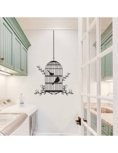 Sticker cage à oiseaux