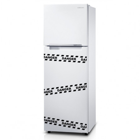 Sticker frigo bandes danger