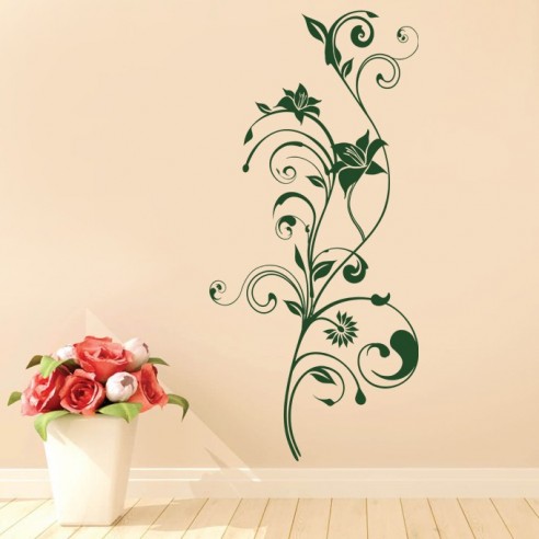 Sticker décoration florale
