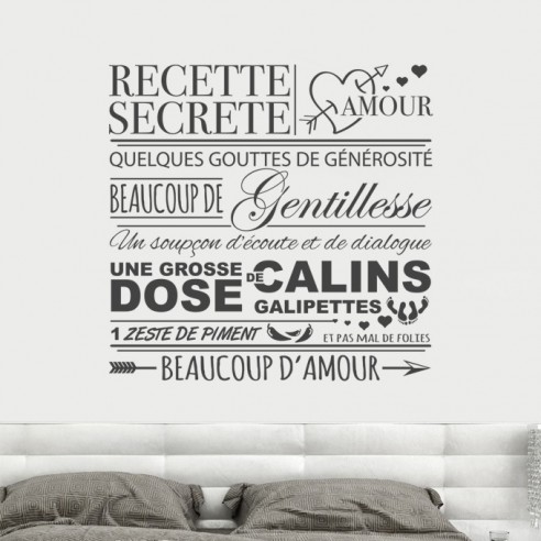Sticker recette secrète amour