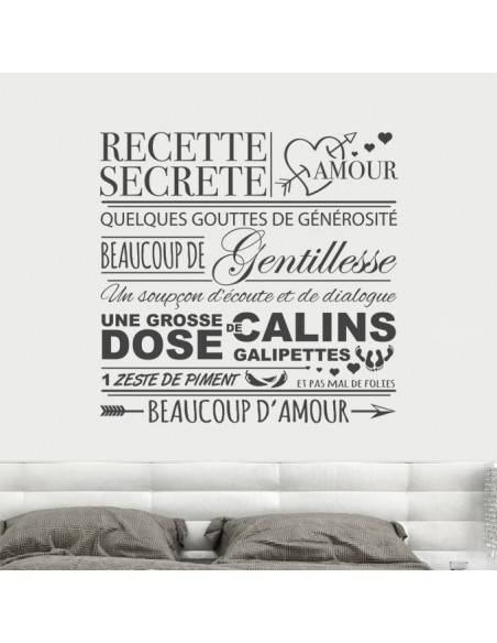Sticker recette secrète amour