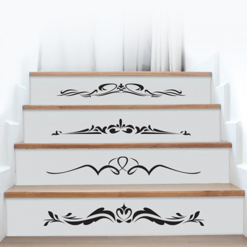 Kit 4 stickers contremarches d'escaliers