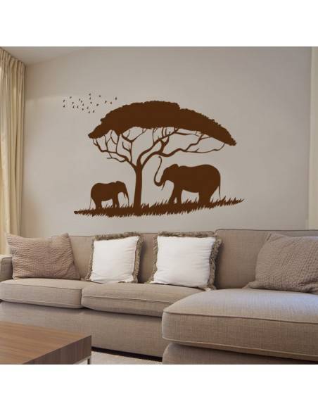 Sticker éléphant savane