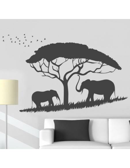 Sticker éléphant savane
