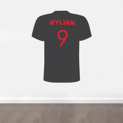 Sticker tshirt football personnalisé
