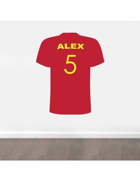 Sticker tshirt football personnalisé