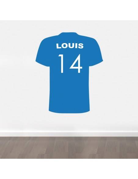 Sticker tshirt football personnalisé