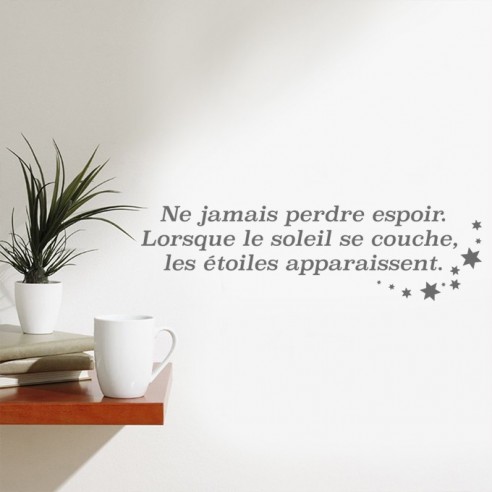 Sticker ne jamais perdre espoir