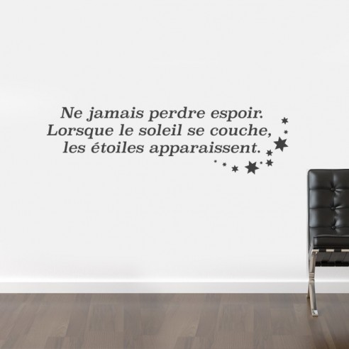 Sticker ne jamais perdre espoir