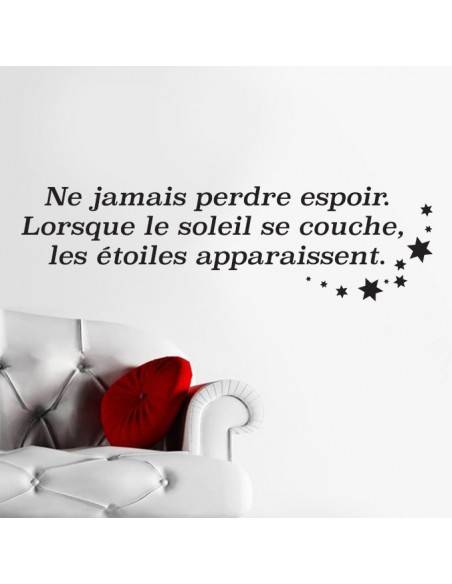 Sticker ne jamais perdre espoir