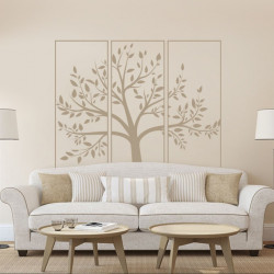 Sticker déco arbre triptyque