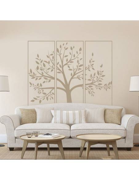Sticker déco arbre triptyque