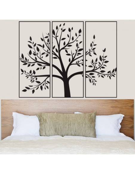 Sticker déco arbre triptyque