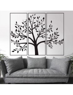 Sticker déco arbre triptyque 2