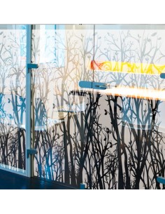 Film dépoli design floral