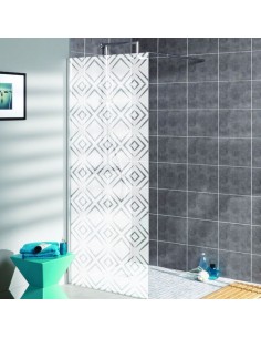 Sticker losanges dépoli paroi de douche 2