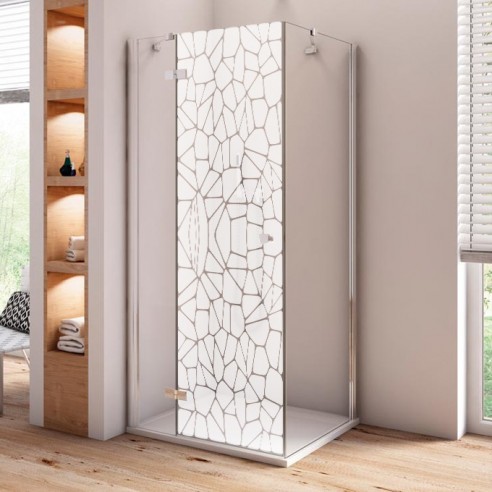 Sticker galets dépoli paroi de douche