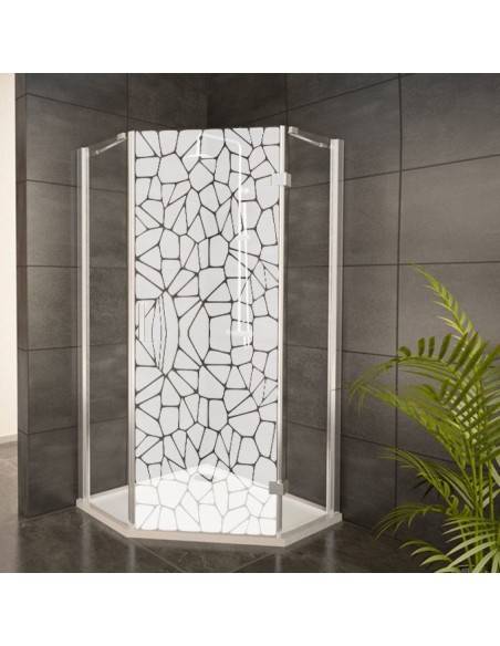 Sticker galets dépoli paroi de douche