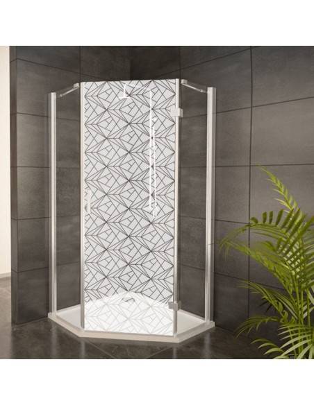 Sticker formes géométriques dépoli paroi de douche