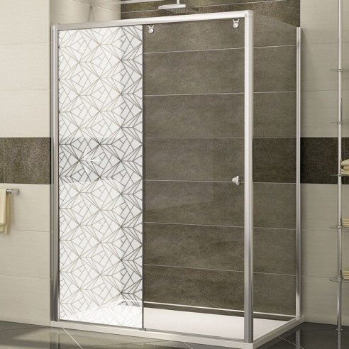 Sticker formes géométriques dépoli paroi de douche
