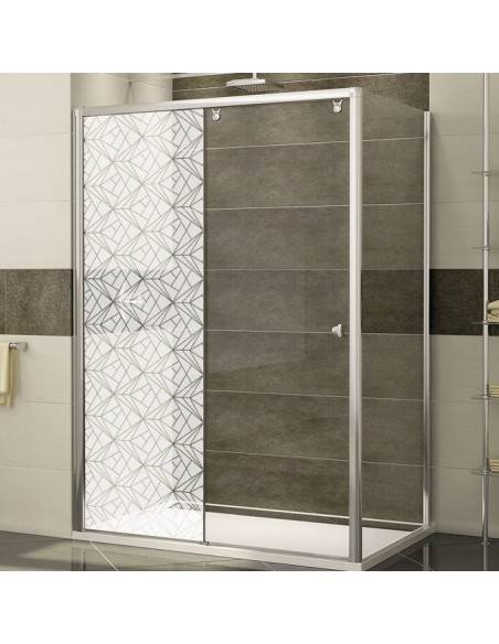 Sticker formes géométriques dépoli paroi de douche