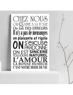 Tableau texte chez nous 2