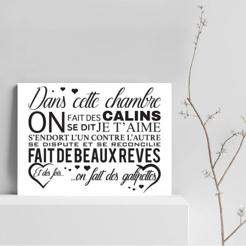 Tableau dans cette chambre