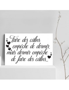 Tableau faire des câlins empêche de dormir 2