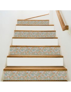 Kit 5 stickers motifs décoratifs contremarches d'escaliers