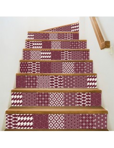 Kit 5 stickers motifs décoratifs contremarches d'escaliers