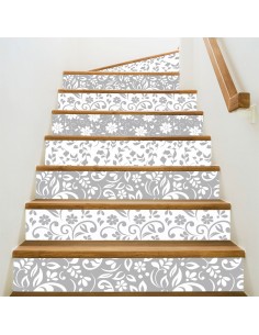 Kit 5 stickers motifs floraux contremarches d'escaliers