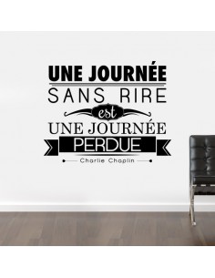 Sticker citation une journée sans rire est une journée perdue 2