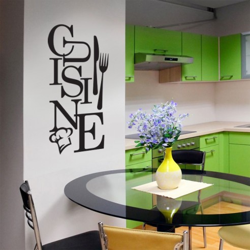 Sticker cuisine fourchette et couteau