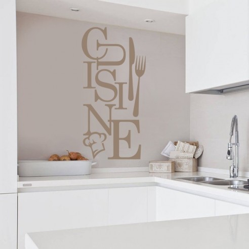 Sticker cuisine fourchette et couteau