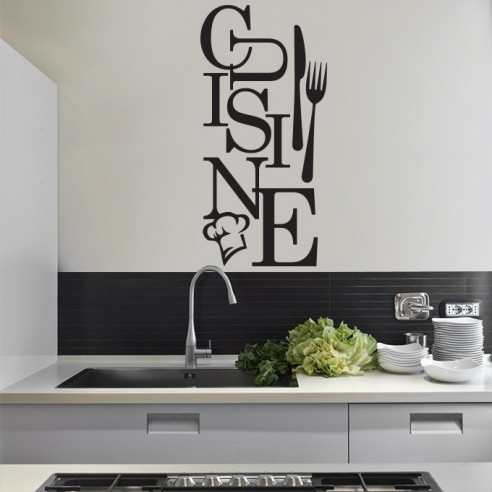 Sticker cuisine fourchette et couteau