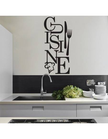 Sticker cuisine fourchette et couteau