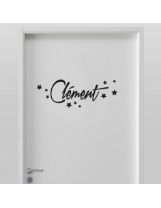 Sticker prénom personnalisé avec étoiles 2