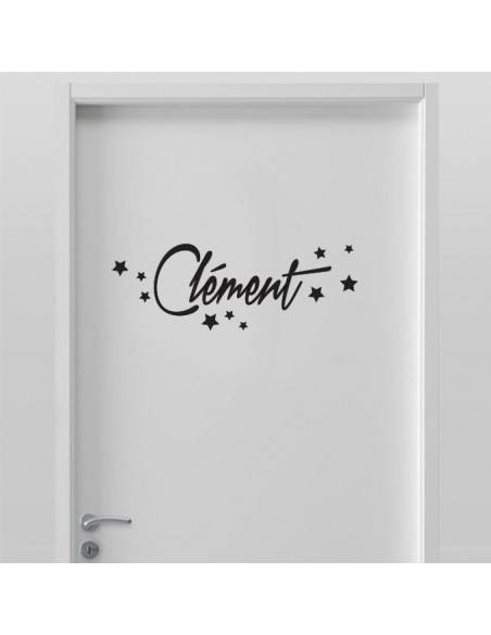 Sticker prénom personnalisé avec étoiles