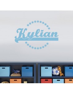 Sticker prénom personnalisé style USA 2