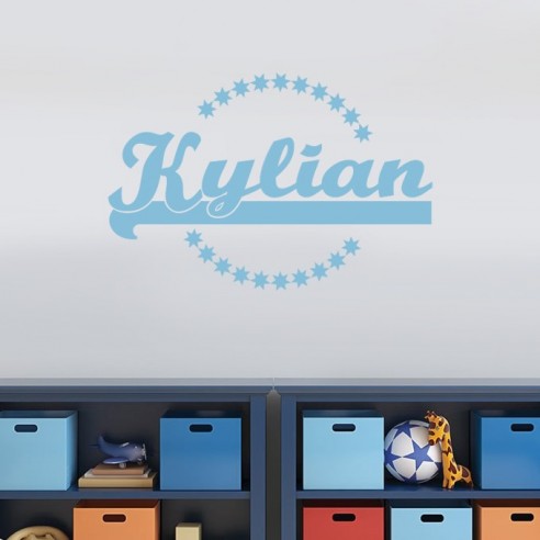 Sticker prénom personnalisé style USA