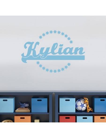 Sticker prénom personnalisé style USA