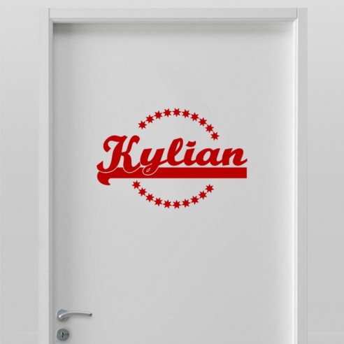 Sticker prénom personnalisé style USA