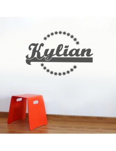 Sticker prénom personnalisé style USA
