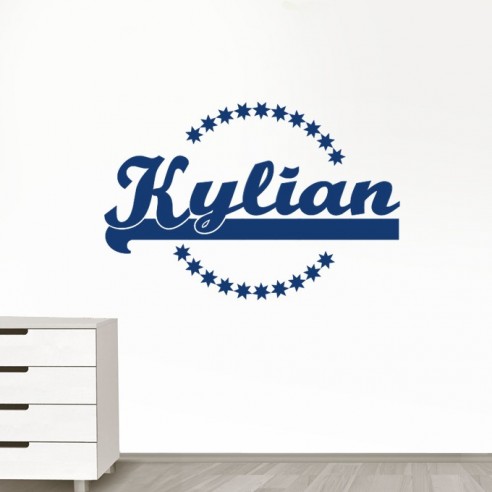 Sticker prénom personnalisé style USA