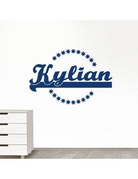 Sticker prénom personnalisé style USA