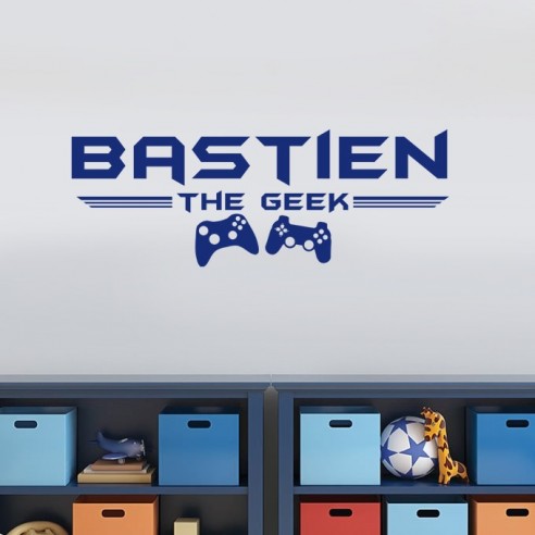 Sticker prénom personnalisé gamer